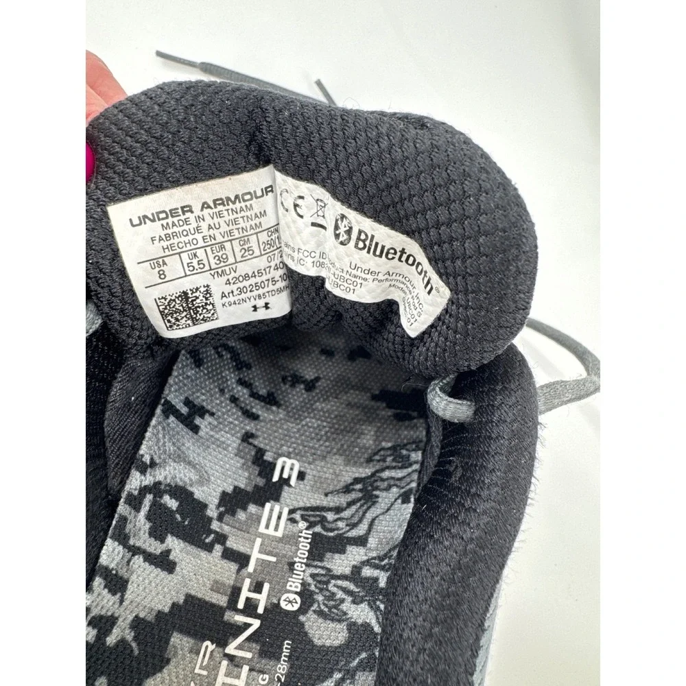 Under Armour‎ HOVR Infinite 4 Women's Running Shoes Grey Bluetooth Sz 8